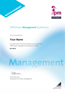 APM PMQ - Project Management Qualification Certificate
